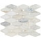 Msi Angora Elongated Octagon SAMPLE Polished Marble Mesh-Mounted Mosaic Tile ZOR-MD-0299-SAM - alternate 1